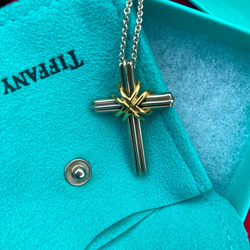 TWO TONED TIFFANY CROSS